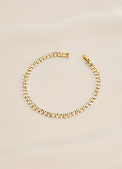 front Crystal Tennis Bracelet