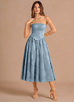 Isaura Powder Blue Midi Dress image5