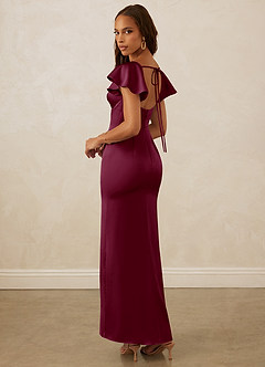 Christian Siriano Bridal for Azazie 1005 Bridesmaid Dresses Mulberry Sheath Sweetheart Neckline Stretch Satin Dress image8