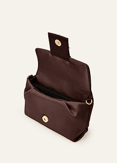 front Matchende farve stretch satin rhinsten firkantet spænde clutch