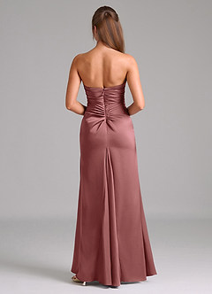 Azazie Lucille Bridesmaid Dresses Amethyst Mermaid Strapless Stretch Satin Convertible Dress image2