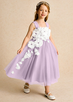 Azazie Dovey Flower Girl Klänningar Klänning Balklänning i Tyll Rosett image6