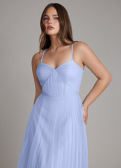 Azazie Teagan Brautjungfernkleider A-Linie Herzausschnitt Tüll Kleid Eis image6