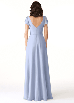 Azazie Omari Bridesmaid Dresses Ice A-Line Chiffon Dress image2