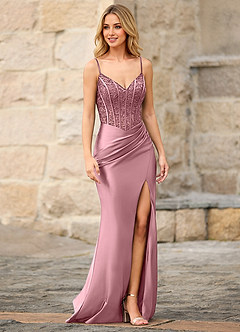 Flicker Dusty Pink Mermaid Prom Dress image5