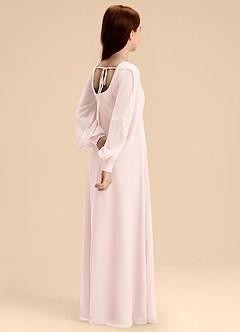Azazie Bondi Junior Vestido de Pétalo De Rosa de Gasa de Corte en A con Blusón image6