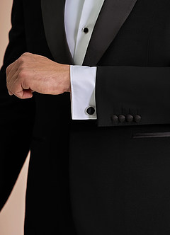 front Winston Schwarz Smokingjacke mit Schalkragen