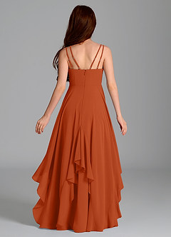 Azazie Karan Junior Burnt Orange A-Line Chiffon Dress image2