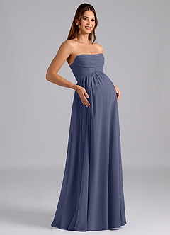Azazie Saige Maternity Bridesmaid Dresses A-Line Pleated Chiffon Floor-Length Dress image8