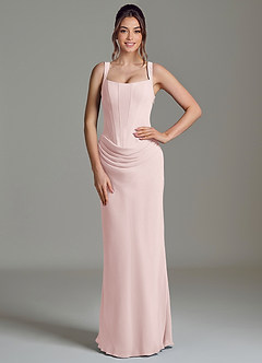 Azazie Niamh Suknie dla druhen Syrena Gorset Szyfon Do ziemi Sukienka image1