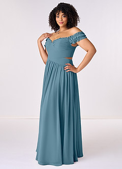 Barbie ♥ Azazie Bridesmaid Dresses Bermuda A-Line Off the Shoulder Chiffon Convertible Dress image10