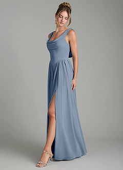 Azazie Novi Bridesmaid Dresses Twilight A-Line Pleated Chiffon Dress image4