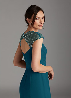 Azazie Blanchett Final Sale Ink Blue Mermaid Sequins Chiffon Dress image6