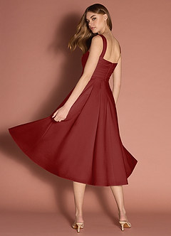 Elior Terracotta Bow Midi Dress image6