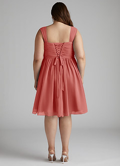 Azazie Angie Bridesmaid Dresses Antique Rose A-Line Corset Chiffon Dress image10