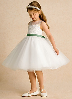 Azazie Lettie Flower Girl Klänningar Klänning Balklänning i Spets image3