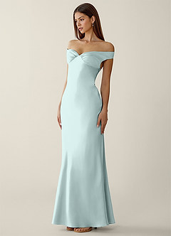 Gwendonme Mist Satin Crystal Linen Prom Dress image5