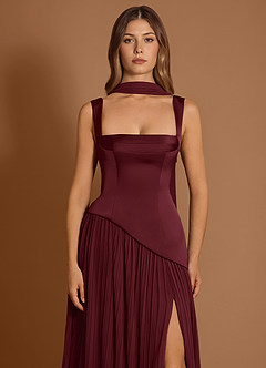 Stephanie Wine Maxi Dress image5