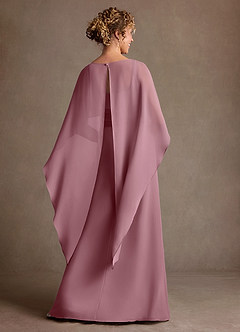 Azazie Marilla Mother of the Bride Dresses Vintage Mauve A-Line Pleated Chiffon Dress image3