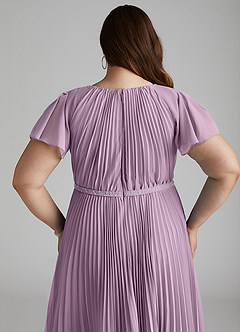 Azazie Kara Modest Bridesmaid Dresses A-Line Pleated Chiffon Floor-Length Dress image14