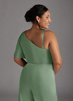 Azazie Hagretta Mère de la mariée Robes Robe Combinaison/Tailleur Pantalon en Satin extensible Matcha image11