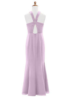 Azazie Rue Junior Robe Sirène en Mousseline de soie Fente Latérale Dusty Blue image7