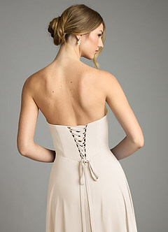 Azazie Ayla Bridesmaid Dresses White Alabaster A-Line Sweetheart Neckline Chiffon Dress image12