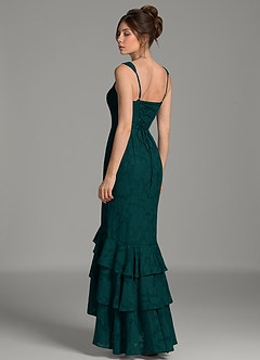 Azazie Apolline Bridesmaid Dresses Pine Mermaid Corset Floral Burnout Dress image2