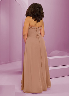 Barbie ♥ Azazie Bridesmaid Dresses Champagne Rose A-Line Sweetheart Neckline Chiffon Dress image13