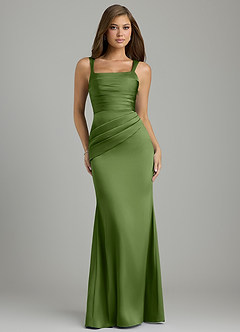 Azazie Vada Bridesmaid Dresses Juniper Mermaid Corset Stretch Satin Dress image1