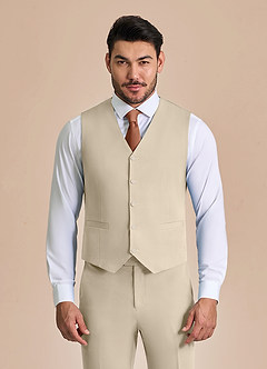 front James Tan Chaleco de traje