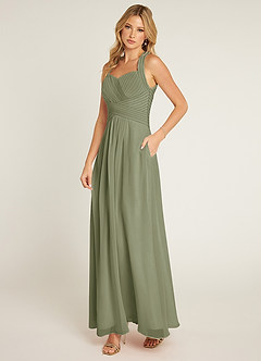 Azazie Claudia Bridesmaid Dresses Pistachio A-Line Sweetheart Neckline Chiffon Dress image2