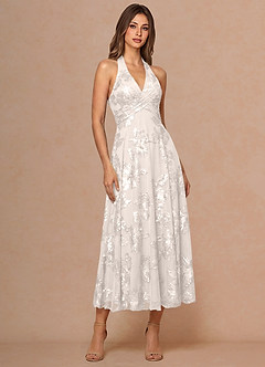 Josee Cloud White Midi Dress image1