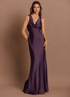Cheryl Dark Purple Maxi Dress | Azazie CA