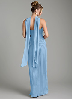 Azazie Tierney Bridesmaid Dresses Powder Blue A-Line Strapless Chiffon Convertible Dress image10