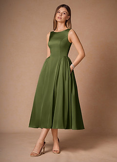 Casey Olive Midi Dress image5