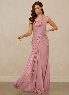 Christian Siriano Bridal for Azazie 1018 Venta Final Vestido de Cabernet de Malla de Corte Recto con Plisado image3