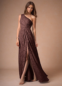 Hermosa Mocha Coco One Shoulder Maxi Dress image5