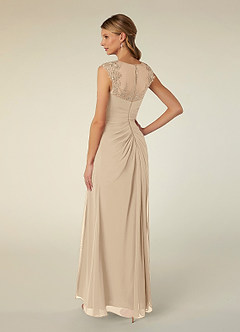 Azazie Libby Mother of the Bride Dresses Champagne A-Line Scoop Sequins Chiffon Dress image4
