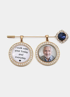 front Pingente de buquê personalizado com foto e texto