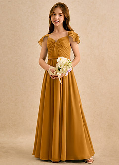 Azazie Meimei Girls Formal Flower Girl Klänningar Klä A-Line i Chiffong Plisserad image1