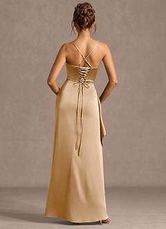 Thora Gold Open Back Prom Dress image2