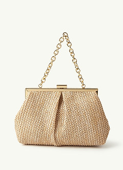 front Straw Woven Handbag