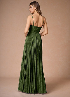 Akiko Olive Pleated Maxi Dress image2