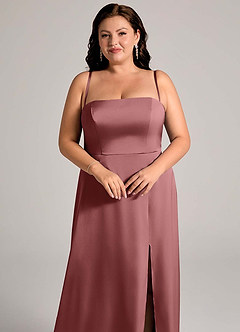 Azazie Wren Bridesmaid Dresses Amethyst A-Line Strapless Stretch Satin Convertible Dress image13