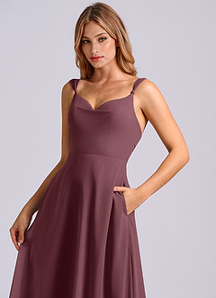 Azazie Beatrice Bridesmaid Dresses Sangria A-Line Sweetheart Neckline Chiffon Dress image6
