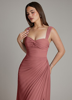 Azazie Amberly Bridesmaid Dresses Amethyst Sheath Sweetheart Neckline Chiffon Dress image3