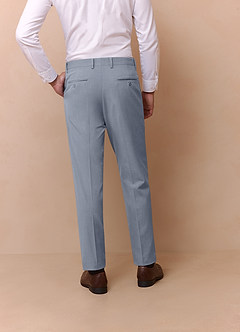 front Savile Light Blue Wool Blend Dress Pants