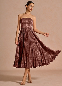 Robe Mi-Longue Moka Coco Coral image4
