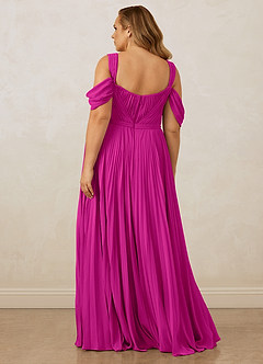 Christian Siriano Bridal for Azazie 1013 Bridesmaid Dresses Fuchsia A-Line Off the Shoulder Chiffon Dress image12